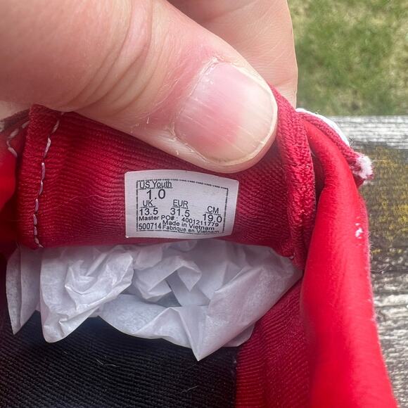 VANS Red Canvas Checkered Soles Sk-8 Low Top Sneakers, Youth 1 Boys/Girls - Picture 9 of 9